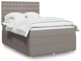 ΚΡΕΒΑΤΙ BOXSPRING ΜΕ ΣΤΡΩΜΑ TAUPE 160X200 ΕΚ. ΥΦΑΣΜΑΤΙΝΟ 3292125