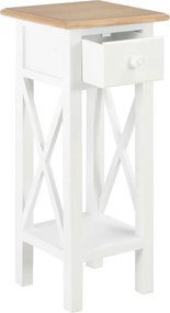 vidaXL Τραπεζάκι Βοηθητικό Λευκό 27 x 27 x 65,5 εκ. Ξύλινο