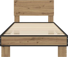 vidaXL Κρεβάτι με Κεφαλάρι Artisan Δρυς 80 x 200 cm Επεξεργασμένο Ξύλο