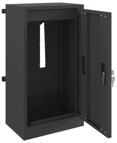 vidaXL γραμματοκιβώτιο Μαύρο 30 x 23 x 55 εκ. Ατσάλι