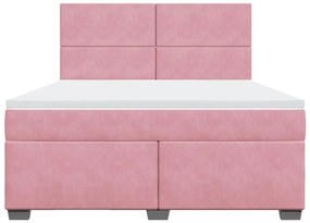 ΚΡΕΒΑΤΙ BOXSPRING ΜΕ ΣΤΡΩΜΑ ΡΟΖ 180X200 ΕΚ. ΒΕΛΟΥΔΙΝΟ 3293277