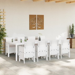 vidaXL Σετ Εξωτερικής Τραπεζαρίας 9 Τεμαχίων με Μαξιλάρια Γκρι Πολυ Ρατάν