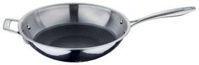 Τηγάνι Wok Hi-Tech BGMP001634 Φ28x8cm Inox-Black Bergner 28cm Ανοξείδωτο Ατσάλι