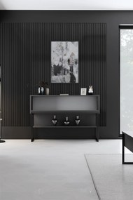Συρταριέρα Μαύρο / Ανθρακί FLURO 120x30x80
