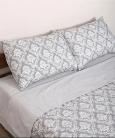 Σετ παπλωματοθήκης διπλού μεγέθους Γκρι 200x220 cm