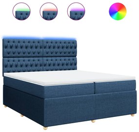 ΚΡΕΒΑΤΙ BOXSPRING ΜΕ ΣΤΡΩΜΑ ΜΠΛΕ 200X200 ΕΚ. ΥΦΑΣΜΑΤΙΝΟ 3294476