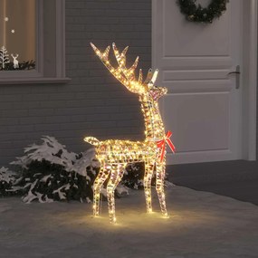 vidaXL 3D Ελάφι 140 LED Θερμό λευκό 128 εκ PET