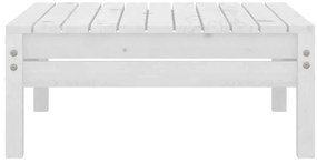 vidaXL Υποπόδιο Κήπου Λευκό από Μασίφ Ξύλο Πεύκου