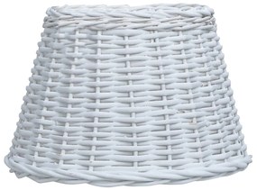 vidaXL Καπέλο Φωτιστικού Λευκό 50 x 30 εκ. από Wicker