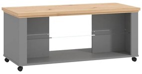 Coffee Table Valencia Grey Graphite - Artisan Oak - Grey Matt 114.5*50.5*49 cm 114.5x50.5x49 εκ.