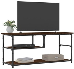 vidaXL Έπιπλο Τηλεόρασης Καφέ Δρυς 103x38x46,5 εκ Επεξ. Ξύλο &amp; Ατσάλι
