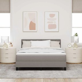 vidaXL Κρεβάτι με ελατήρια με στρώμα Taupe 140 x 200 cm ύφασμα
