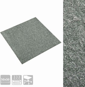 vidaXL Χαλί 20 pcs Πράσινο 50 x 50 cm 100% Πολυπροπυλένιο