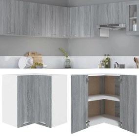 Κρεμαστό Γωνιακό Ντουλάπι "Lyon" Γκρι Sonoma 57x57x60 εκ. από Τεχνητό Ξύλο