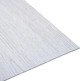 vidaXL Πλάκες Δαπέδου 5,11 τ.μ. 55 pcs PVC Λευκό ξύλο