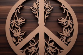 Intra απο ξύλο plywood  Χρώμα wenge 3mm-4mm πάχος - Cricut Πινακίδα ειρήνης με Δίασταση 20x20 cm INTRAFABR-119793590
