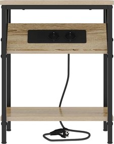 vidaXL Κομοδίνο Δρύς Sonoma 38 x 30 x 48 εκ. Επεξεργασμένο ξύλο