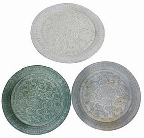 Διακοσμητική Πιατέλα Efliy (Σετ 3Τμχ) 742-2251 43x43x1,5cm Multi Artekko Μέταλλο