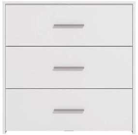 Κομότα - Συρταριέρα Garona 3F Λευκό 80,5x33x80,5 εκ. 80.5x33x80.5 εκ.