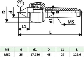 vidaXL Περιστροφική Πόντα Τόρνου DM312 MT2/MK2