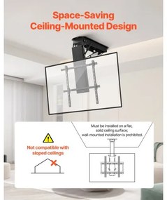 VEVOR Motorized Ceiling TV Mount Electric Flip Down TV Mount for 32-70 in Screen
