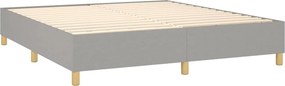 vidaXL Κρεβάτι Boxspring με Στρώμα Αν. Πράσινο 160x200εκ Υφασμάτινο