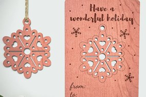 Intra απο ξύλο plywood 3mm-4mm πάχος Χριστουγεννιάτικο στολίδι Σχέδιο Δίασταση 8x8 cm INTRAFABR-75887955