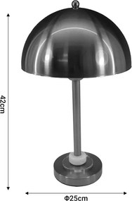 Επιτραπέζιο φωτιστικό Lustrous Inart Ε27 χρυσό μέταλλο Φ25x42εκ