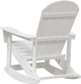 vidaXL Καρέκλες Ροκάντας Adirondack 2 pcs Λευκό HDPE