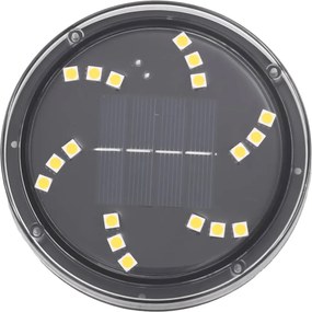 vidaXL Ηλιακά Φωτιστικά Δαπέδου με Στήριγμα Εδάφους 4 τεμ. Θερμό Λευκό