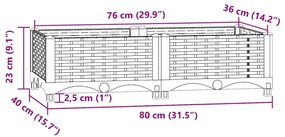 vidaXL Ζαρντινιέρα 80 x 40 x 23 εκ. από Πολυπροπυλένιο