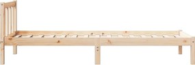 vidaXL Πλαίσιο Κρεβατιού Μακρύ Χωρίς Στρώμα 100x220 εκ Μασίφ Πεύκο