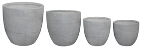 ΣΕΤ 4ΤΜΧ ΓΛΑΣΤΡΕΣ ΣΤΡΟΓΓΥΛΕΣ ΣΕΙΡΑ GARDENER HM4719 FIBERCLAY-ΧΡΩΜΑ CEMENT Φ44x43Υεκ - 0525814 - HM4719
