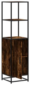 Highboard Καπνιστή δρυς Κατασκευασμένο ξύλο και μέταλλο - Καφέ