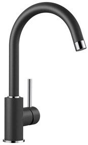Blanco Mida SILGRANIT®-Look Anthracite Μπαταρία Κουζίνας με Περιστρεφόμενο Ρουξούνι