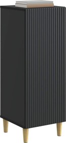 vidaXL Πλαϊνό γραφείο Μαύρο 33 x 34,5 x 90 εκ Επεξεργασμένο Ξύλο