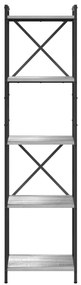 vidaXL Βιβλιοθήκη Γκρι sonoma 40 x 30 x 153 εκ Επεξεργασμένο ξύλο