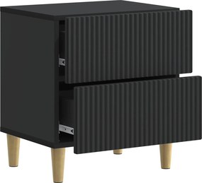 vidaXL Κομοδίνο Μαύρο 43 x 34,5 x 48 εκ Επεξεργασμένο Ξύλο