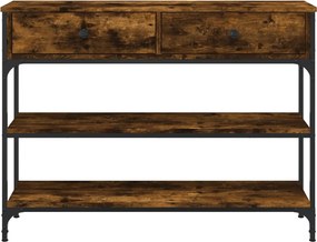 vidaXL Τραπέζι Κονσόλα Καπνιστή Δρυς 100x25x75 εκ. Επεξεργ. Ξύλο