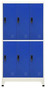vidaXL Φοριαμός Γκρι και Μπλε 90 x 45 x 180 εκ. Ατσάλινος