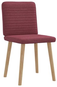 vidaXL Καρέκλες Τραπεζαρίας 2 τεμ. Μπορντό Υφασμάτινες