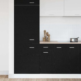vidaXL Κρεμαστό ντουλάπι με συρτάρι Μαύρη Οξυά 30 x 46 x 81,5 εκ