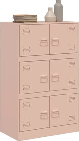 vidaXL Ντουλάπι Ροζ 67x39x107 εκ. από Ατσάλι