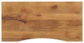vidaXL Επιφάνεια Γραφείου Καμπύλη 140x50x2,5 εκ Μασίφ Ακατ. Μάνγκο