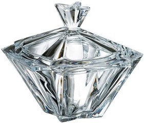 Φοντανιέρα Με Καπάκι Metropolitan CTB03600303 22x22x17cm Κρυστάλλινη Clear Βοημίας Crystal