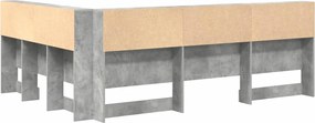 vidaXL Κεφαλάρι Αποθήκης Σκυρόδεμα Γκρι 140 cm Επεξεργασμένο ξύλο