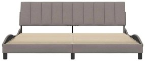 vidaXL Σκελετός Κρεβατιού Χωρίς Στρώμα Taupe 200x200 εκ.Υφασμάτινο