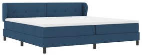 vidaXL Κρεβάτι Box Spring  με στρώμα μπλε 200x200 εκ ύφασμα