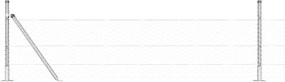 vidaXL Στύλος Περιφράξεων Ασημί 50 x 0,5 m (36 mm πλέγμα) Ατσάλι