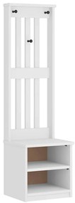 vidaXL Δέντρο χωλ SANDNES Λευκό 45x40x159,5 εκ. Πεύκο μασίφ ξύλο